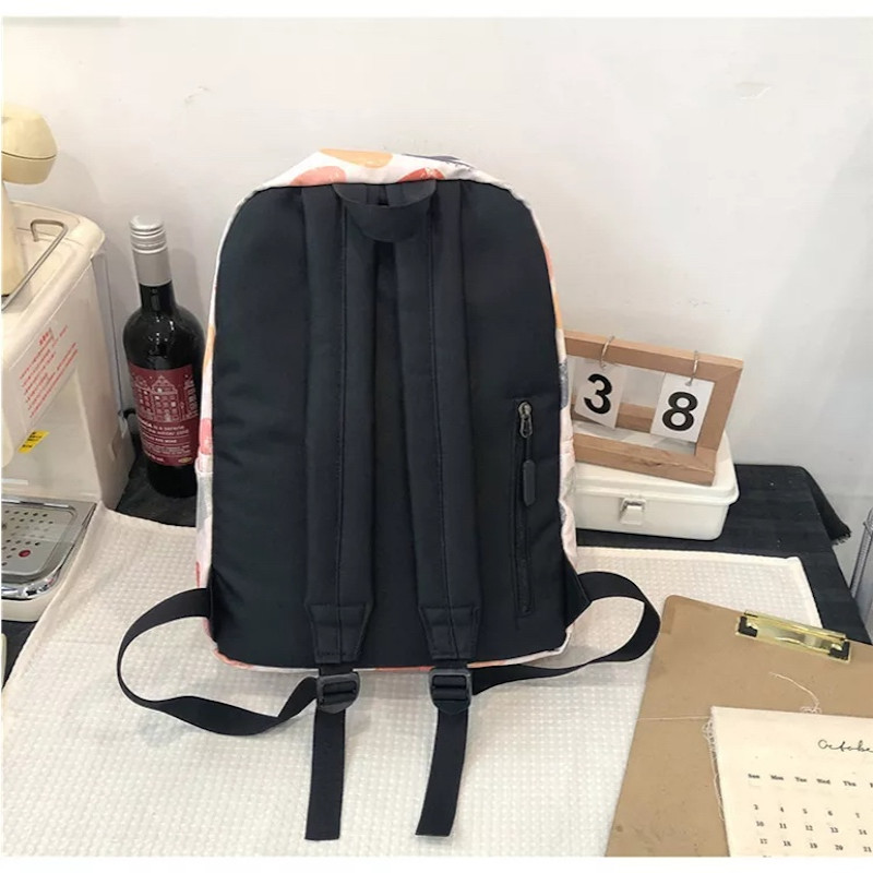 Junior High School College Student Graffiti Hearts Floral Color Matching Lightweight girl Backpack bags 